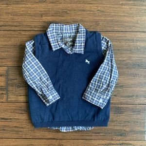 Button down and vest from H&M